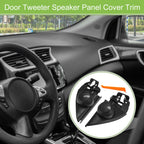 Pair Door Tweeter Speaker Cover Trim for Volkswagen Jetta (2013–2019) Black