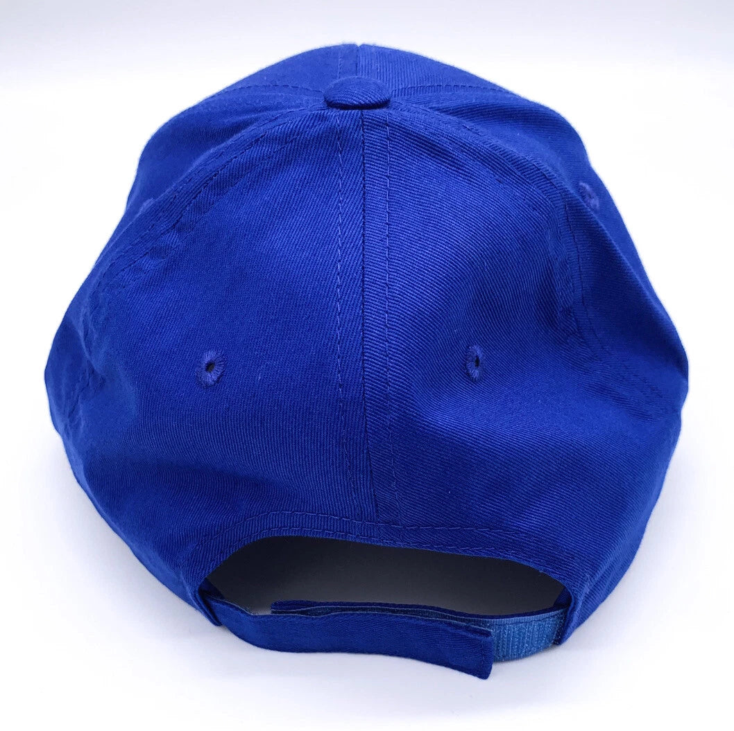 Hat Cap Front for Ford Mustang Pony Grille Emblem Blue with White Stitching (2020–2024)
