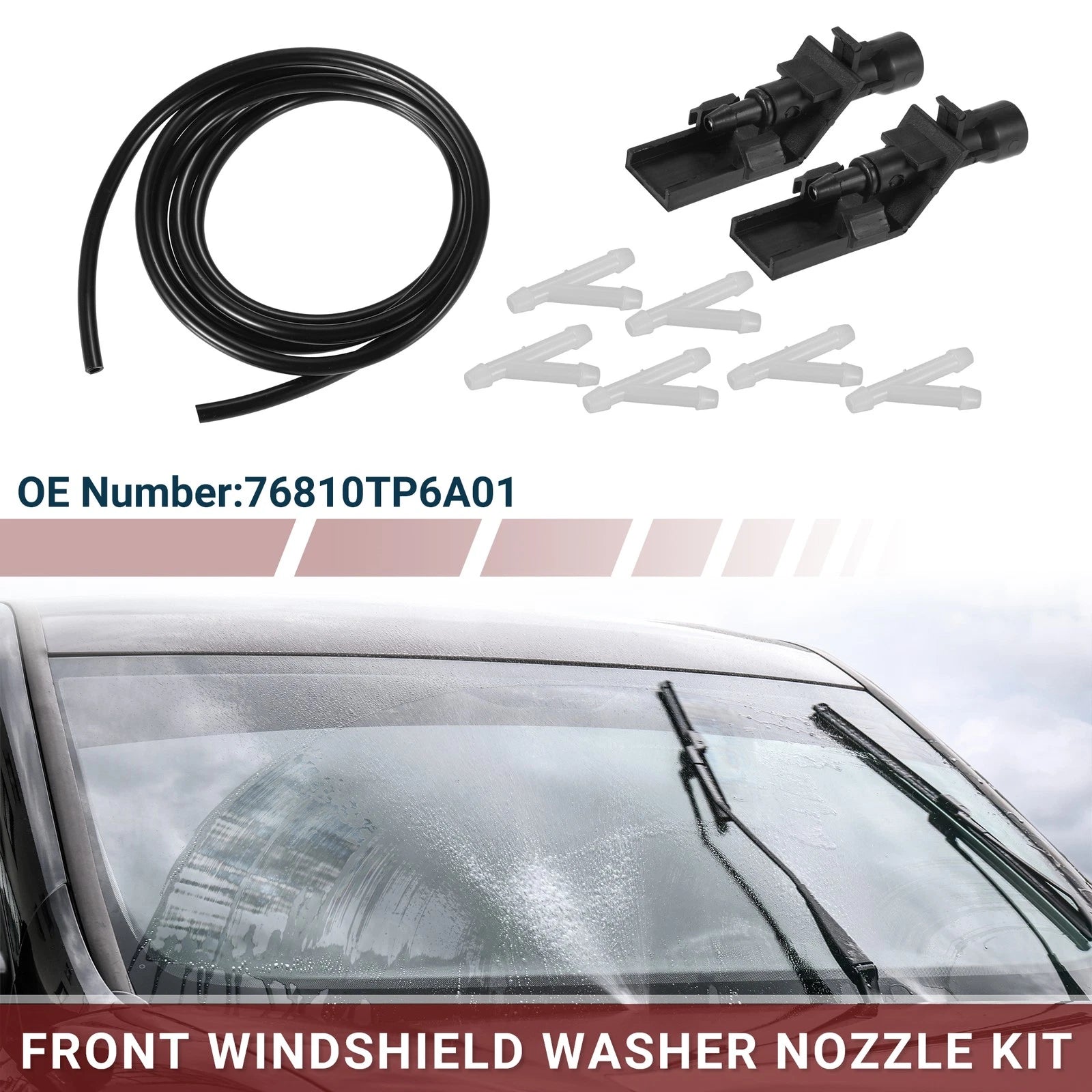 Windshield Washer Nozzle Set for Honda HR-V (2016–2021) with Hose & Connectors