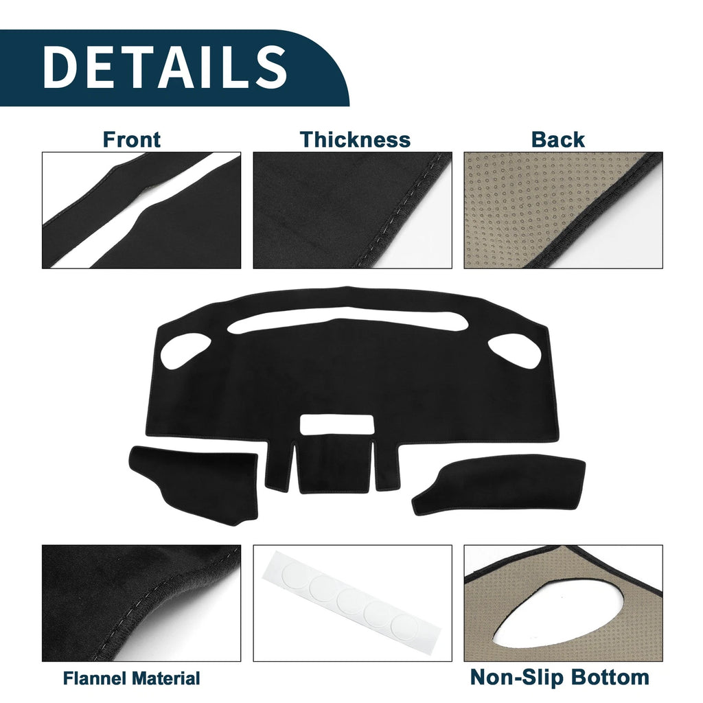 Dashboard Cover Mat for Mazda Flair Wagon MM21 (2012–2018) Black