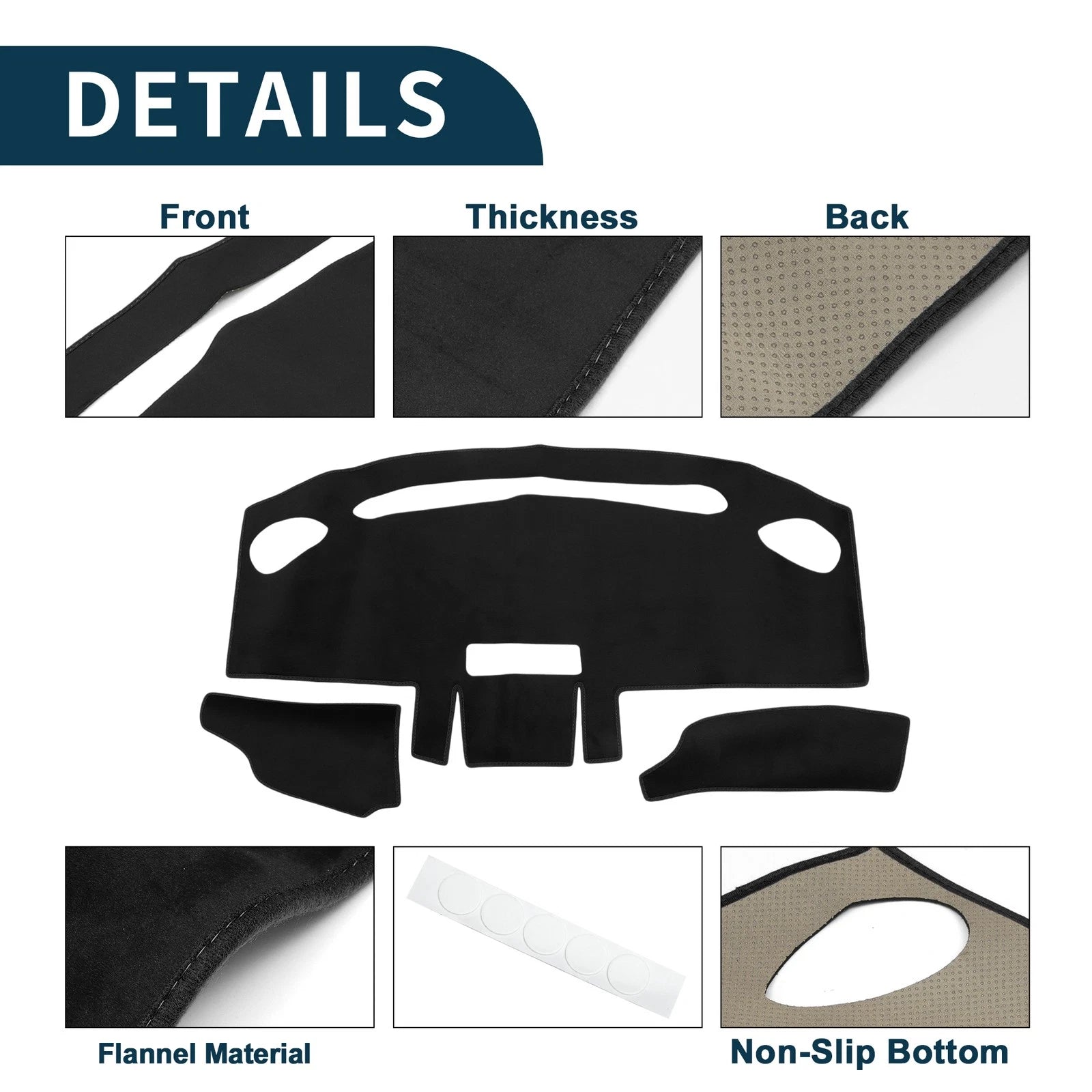 Dashboard Cover Mat for Mazda Flair Wagon MM21 (2012–2018) Black
