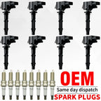 Set of 8 Ignition Coils & Spark Plugs for Mercedes-Benz GLK350 E350 C300 C350 ML350