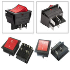 Red Light Boat Shaped Switch 4Pin for Universal Use