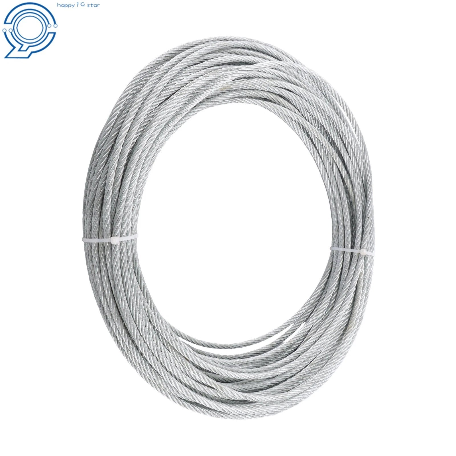 Galvanized Steel Cable 7/32" x 100 FT 7X19 Strands 5600lbs for Universal Use
