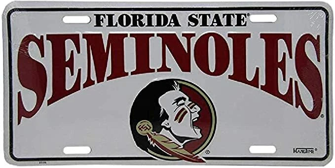 NCAA Florida State University Seminoles License Plate 6 x 12