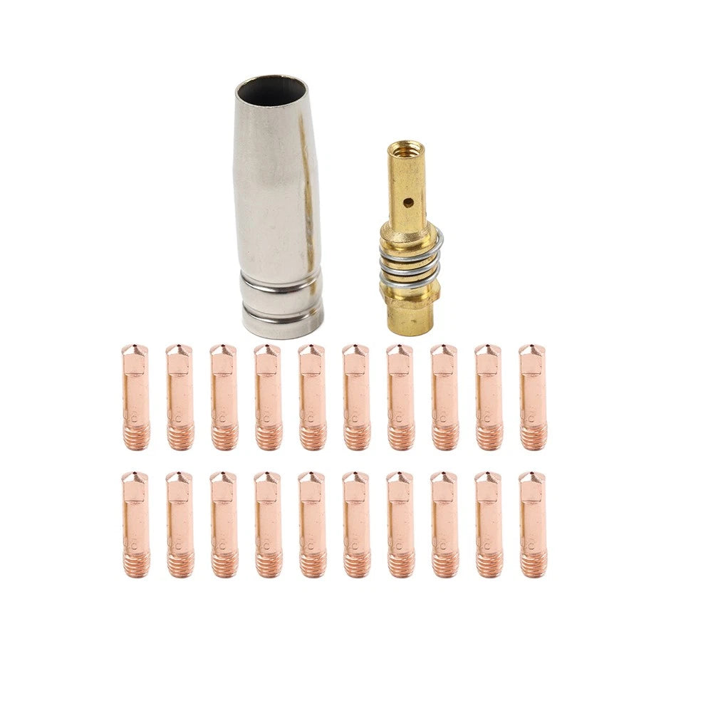 22pcs Mig Welding Gun Tip Kit for MB 15AK MIG125 MIG135