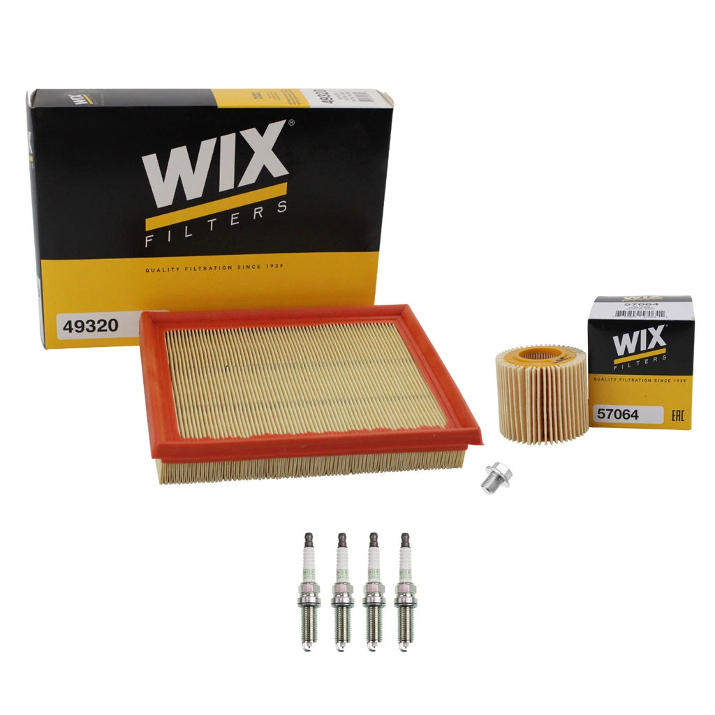 Wix Engine Air Oil Filters & NGK 4 Platinum Spark Plugs Kit for CT200h (2011–2017)