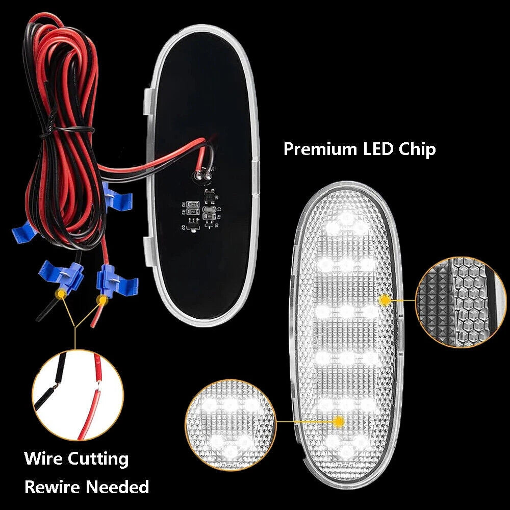 White LED Front Door Panel Reflector Light for Dodge Ram 1500 2500 4500 (2002–2023)