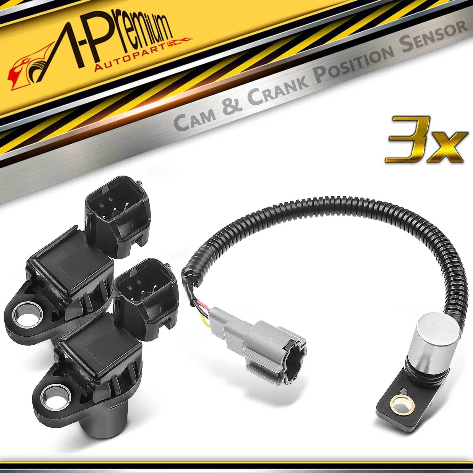 2Pcs Camshaft Crankshaft Position Sensor for Chevy Tracker (1999–2004)