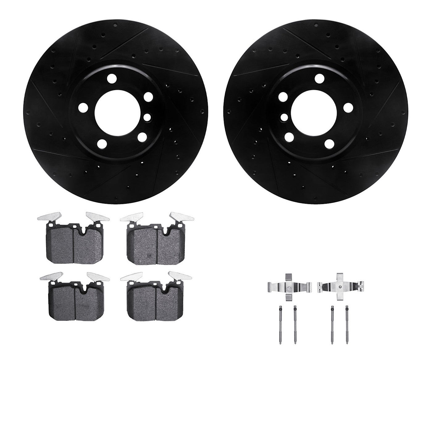 2X Brake Disc and Pad Kit for BMW 330, 328