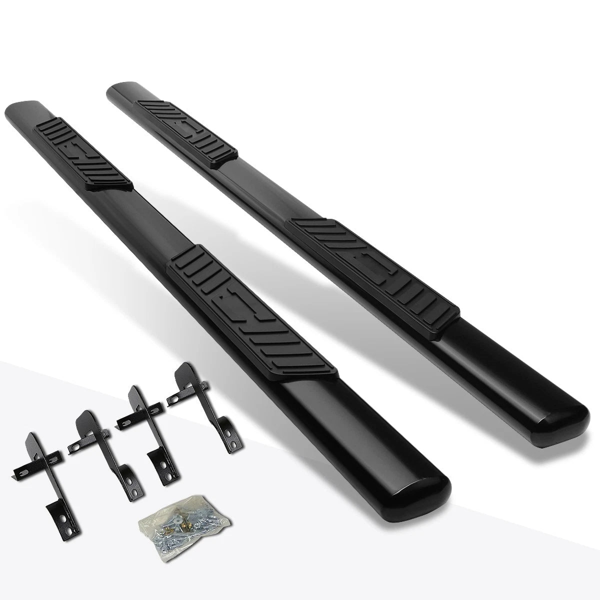 Set of 2 Oval 5" Side Step Nerf Bars for Ford F150 SuperCrew (2001–2003)
