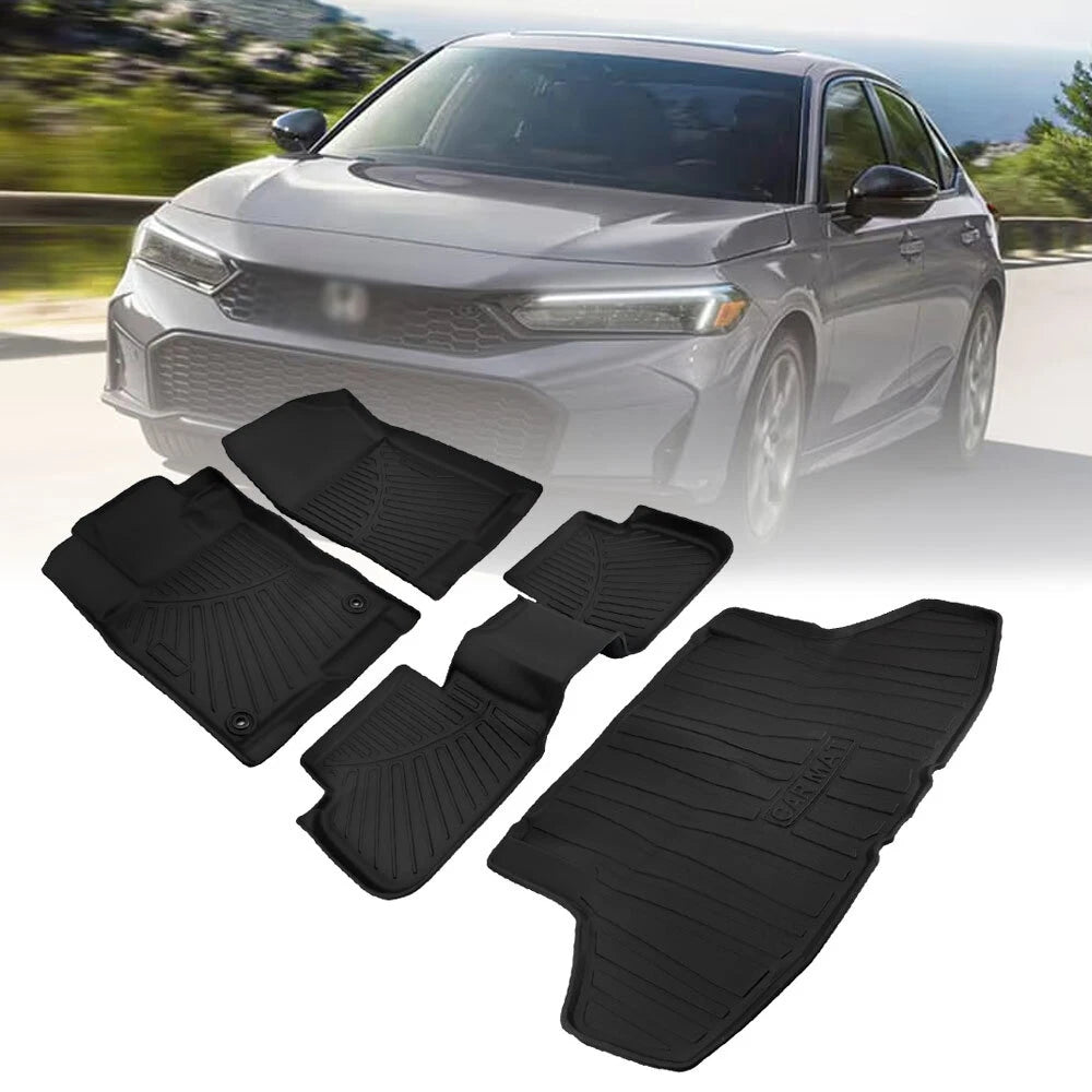 All Weather Floor Mat & Cargo Liner for Honda Civic Sedan (2022–2025) TPE Rubber
