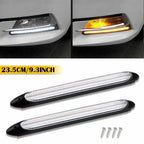 2X 9" LED Strip Headlight Daytime Running Light