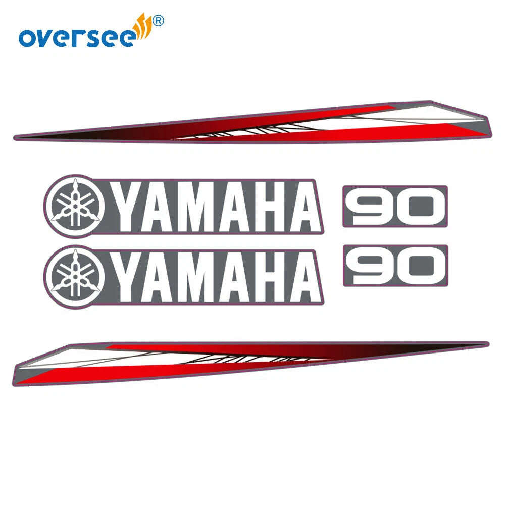 Sticker Kit for Yamaha 2T 90HP Outboard (Anti-UV, Not Fade)