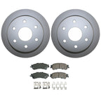 Rear Brake Kit Set of 4 Rotors & Akebono Pads for Chevy GMC