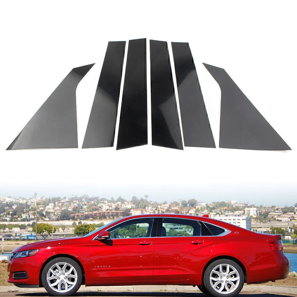6pc Pillar Posts Door Window Trim Cover for Chevrolet Impala (2006–2020)