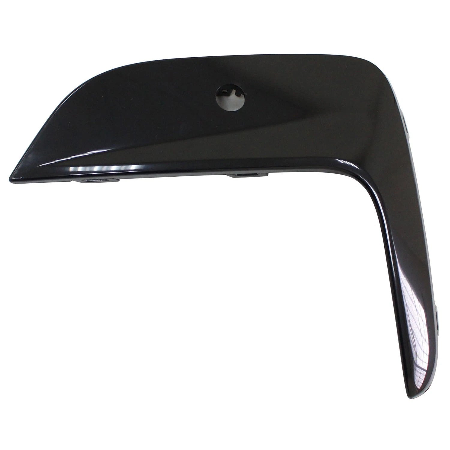 Black Front Driver Side Upper Outer Fog Light Trim w/Park Assist Sensor Hole