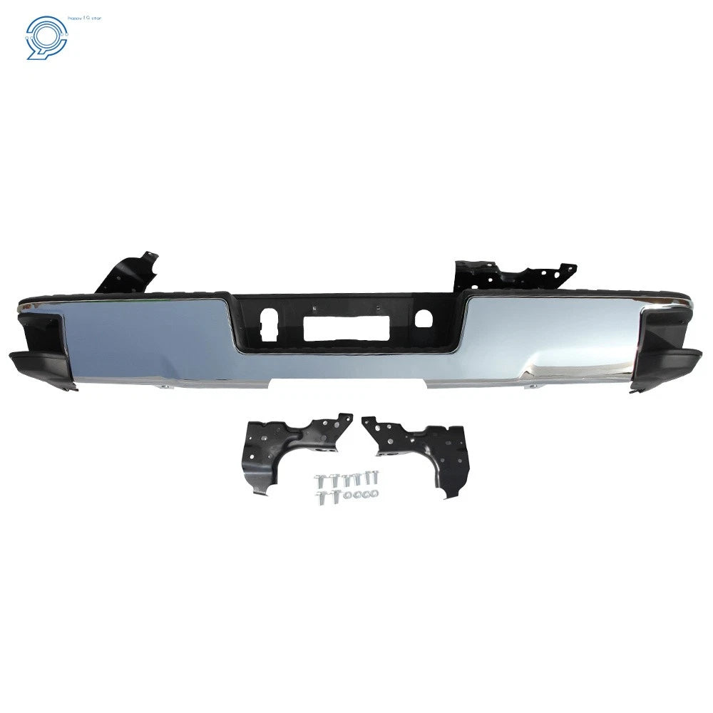 Chrome Rear Step Bumper Assembly for Chevy Silverado/GMC Sierra 1500 (2014-2018)