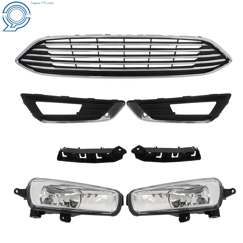 Front Bumper Cover and Upper Grille with Fog Light for Ford Focus (2015-2018)