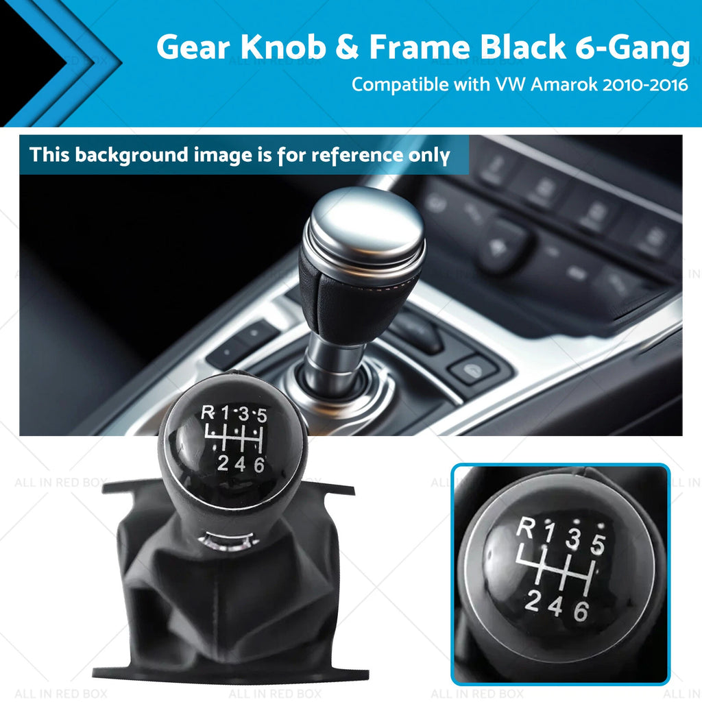 Gear Knob & Frame for VW Amarok (2010–2016) 6-Gang Black