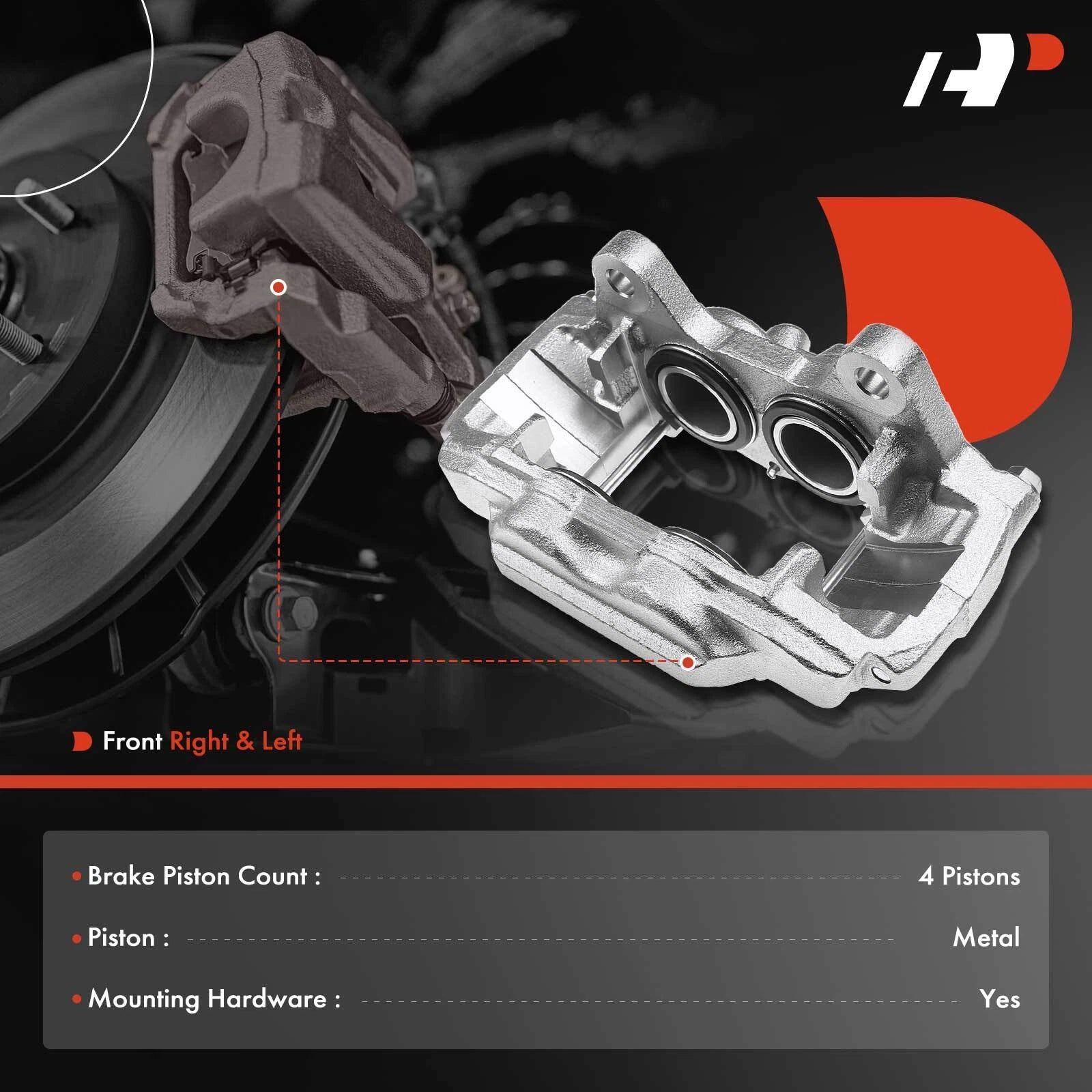 Front Disc Brake Caliper for Toyota 4Runner Lexus GX460 (2014–2023)