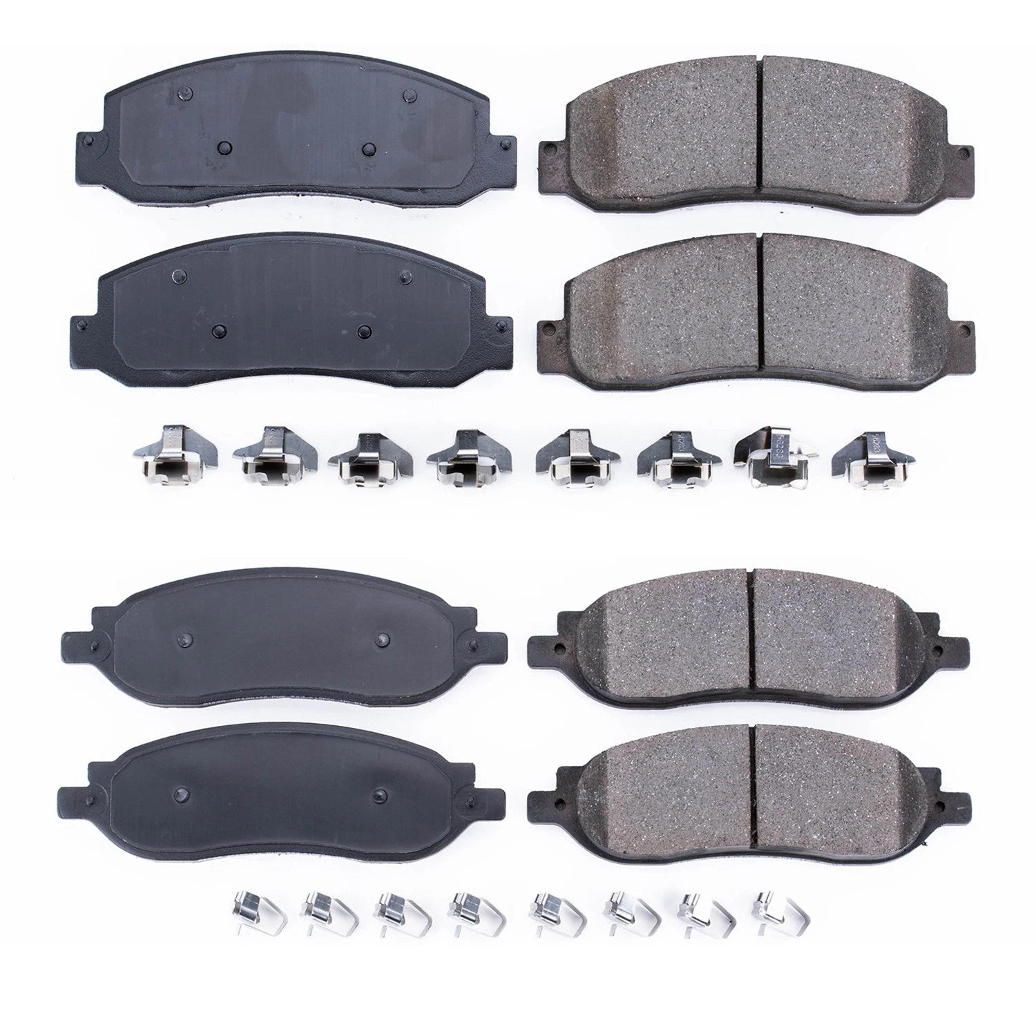 PowerStop Front & Rear Carbon Fiber Ceramic Brake Pads Kit for F-250 F-350