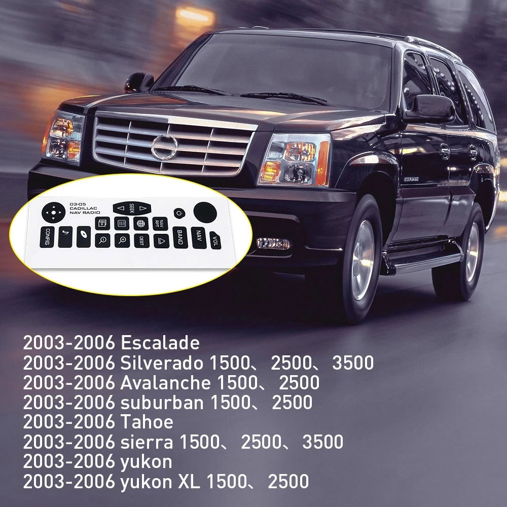 Navigation Radio Button Repair Decal Trim for GMC Yukon/Chevy/Cadillac (2003–2006)
