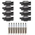 Set of 8 Ignition Coils & Spark Plugs for Cadillac Escalade Suburban (N/A)