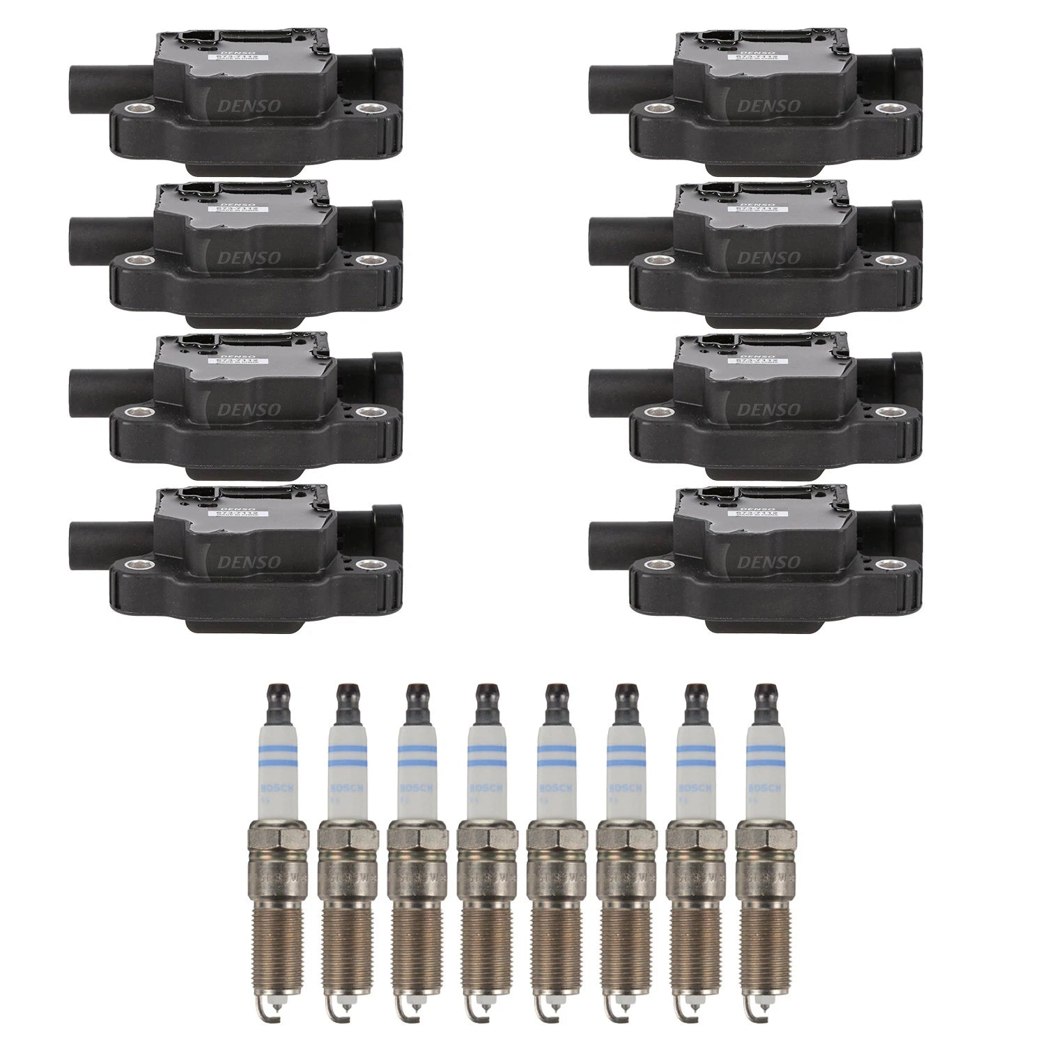Set of 8 Ignition Coils & Spark Plugs for Cadillac Escalade Suburban (N/A)