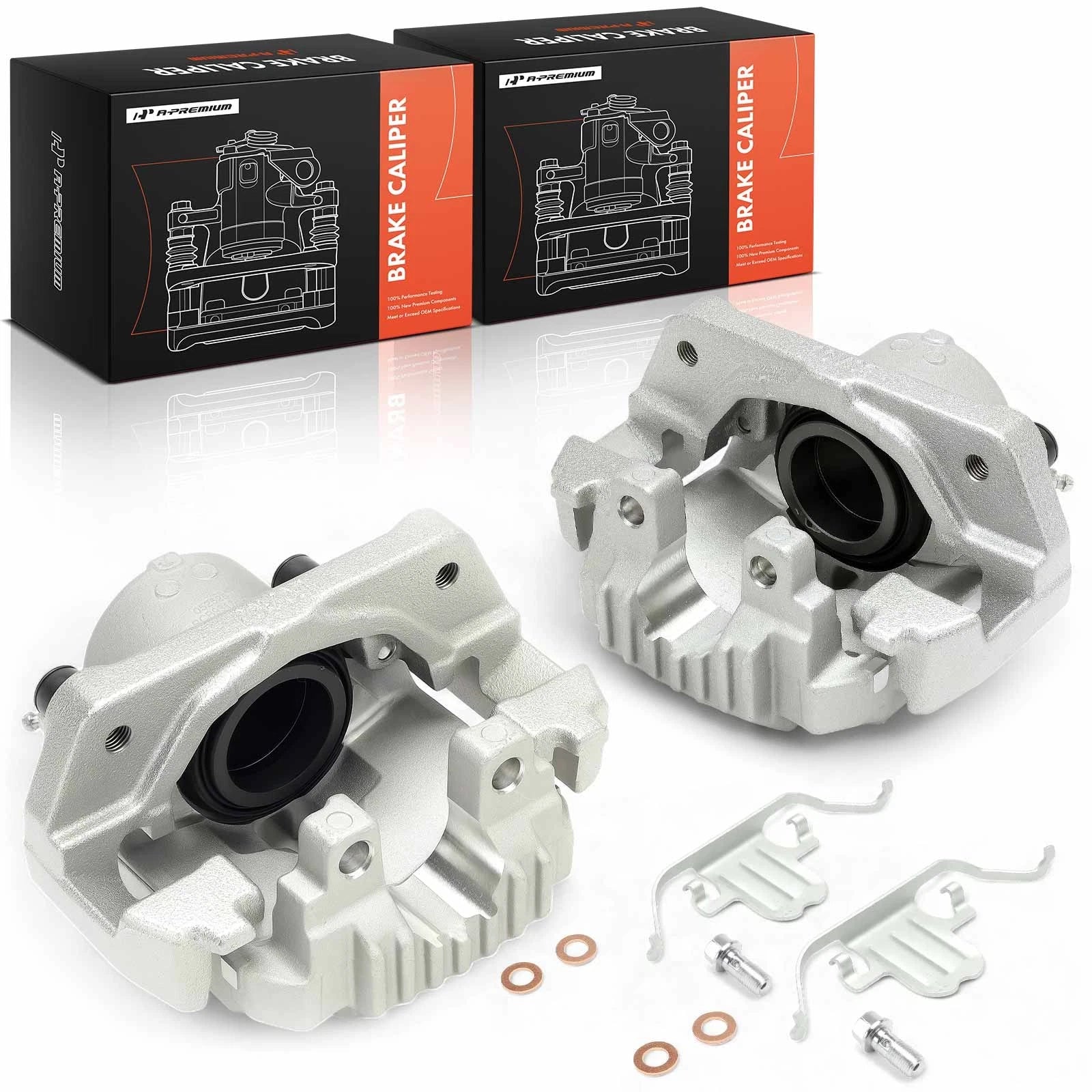Pair Front Brake Calipers for BMW 525i E60 (2004–2007) Sedan