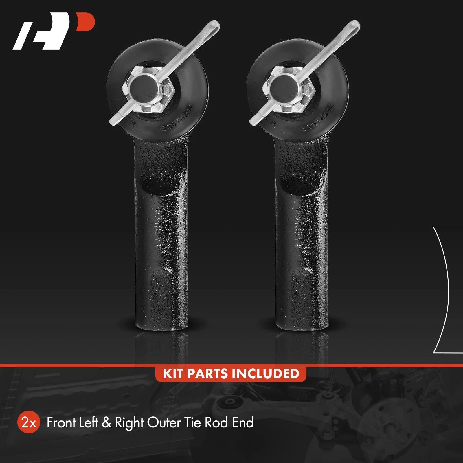 2X Front Outer Tie Rod End for Nissan Altima (2002-2004) Maxima