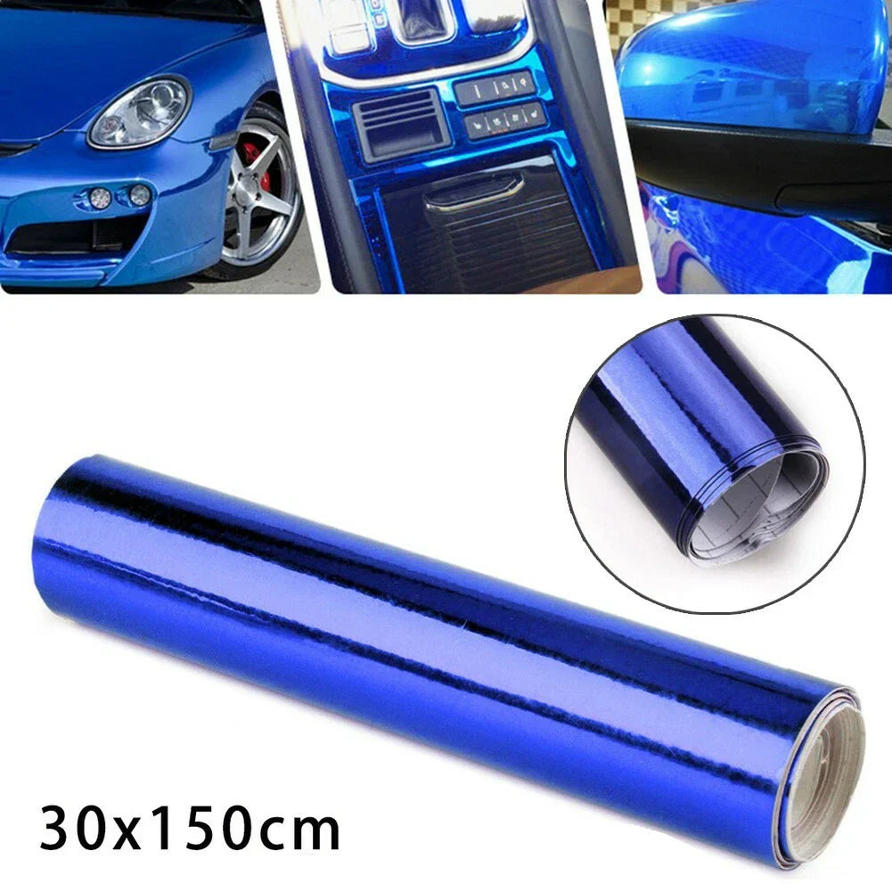 Mirror Vinyl Wrap Film Roll / 150x30cm / for Dark Blue Car