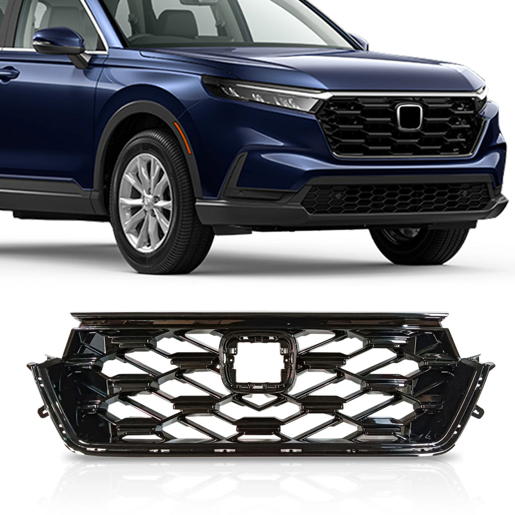Front Upper Grille for Honda CR-V Sport Hybrid (2023–2024) Glossy Black