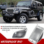 Set of 4 Clear Bumper Signal and Fender Side Marker Lights for Jeep Wrangler (1997–2006)
