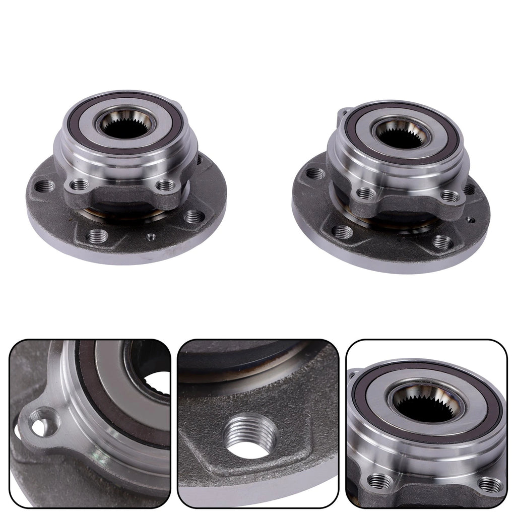2X Front Wheel Hub & Bearing Assembly for Volkswagen Passat Jetta Tiguan (2005–2019)