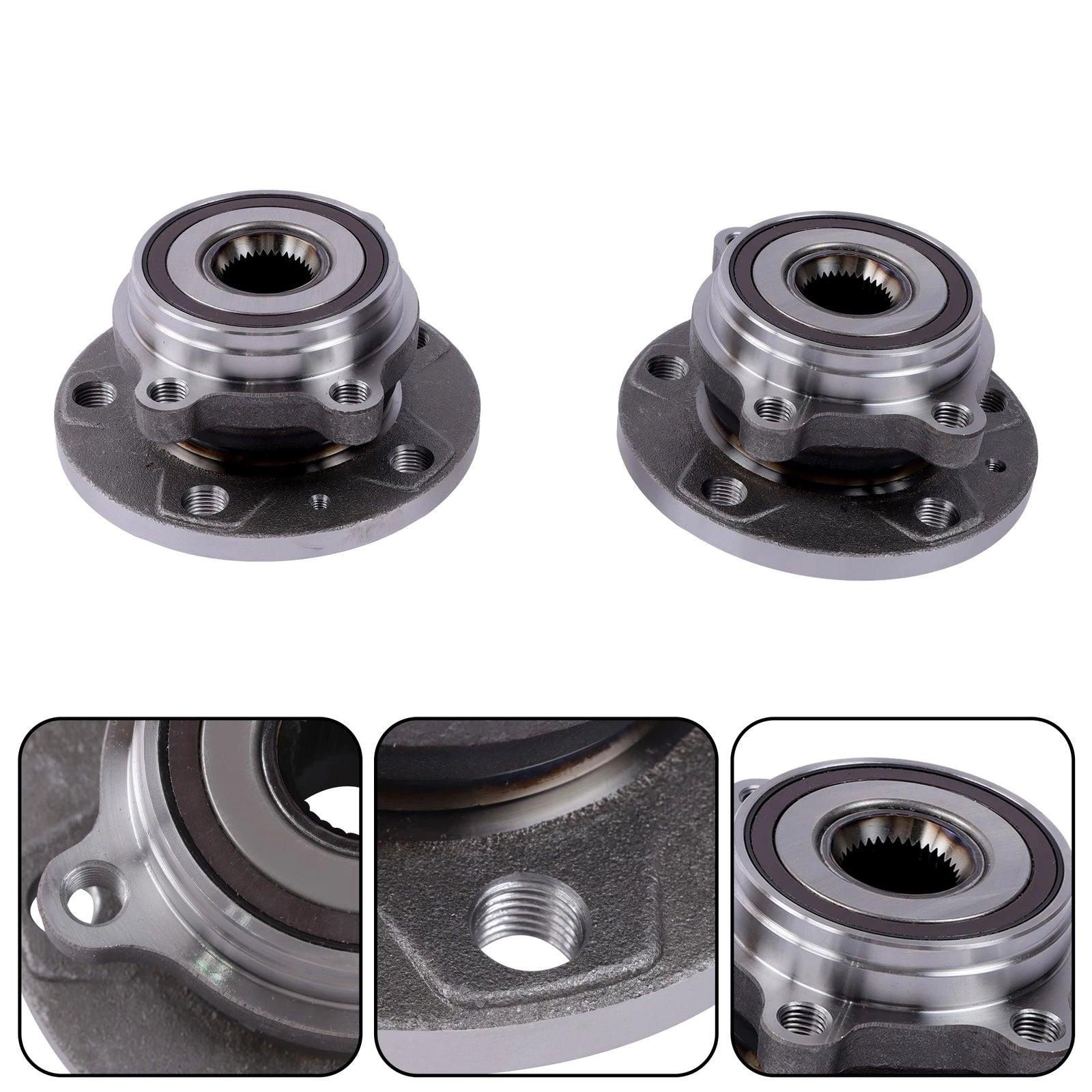 2X Front Wheel Hub & Bearing Assembly for Volkswagen Passat Jetta Tiguan (2005–2019)
