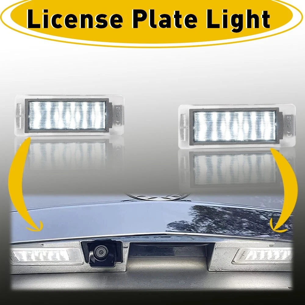 LED License Plate Lights for Cadillac CTS, XTS, Chevy Corvette, Buick, GMC (2010–2023)