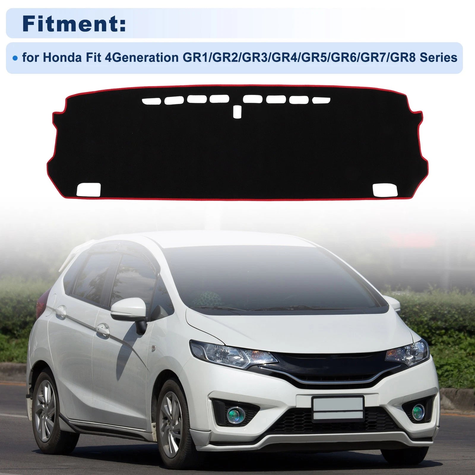 Dash Cover for Honda Fit (2007–2019) GR1/GR2/GR3/GR4/GR5 Polyester
