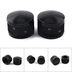 Black CNC Front Axle Nut Cover Caps for Harley Sportster Softail Road King