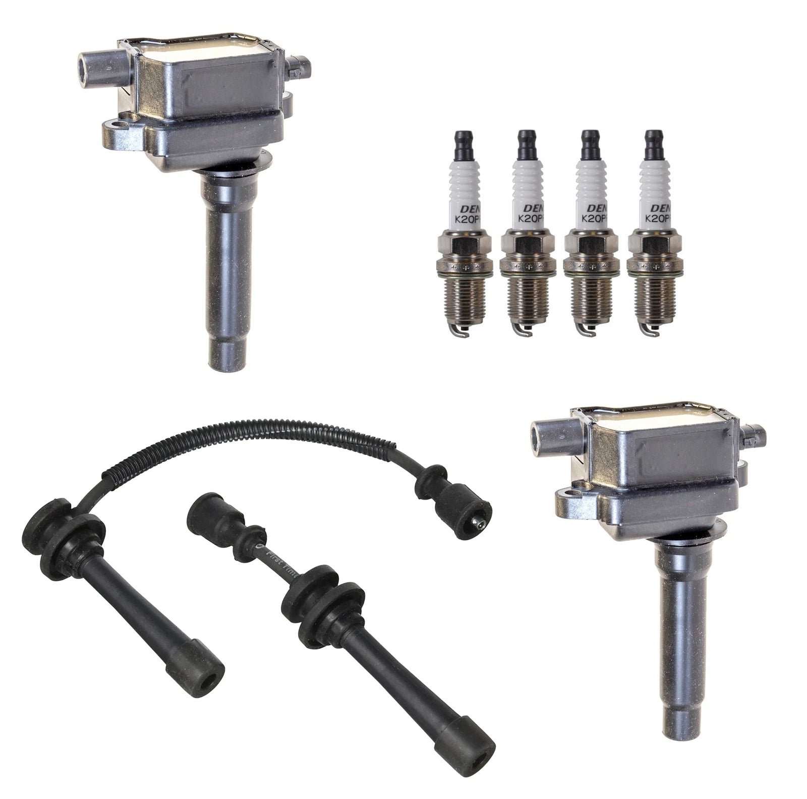 2X Ignition Coils & 4 U-Groove Spark Plugs for Kia 2.0L