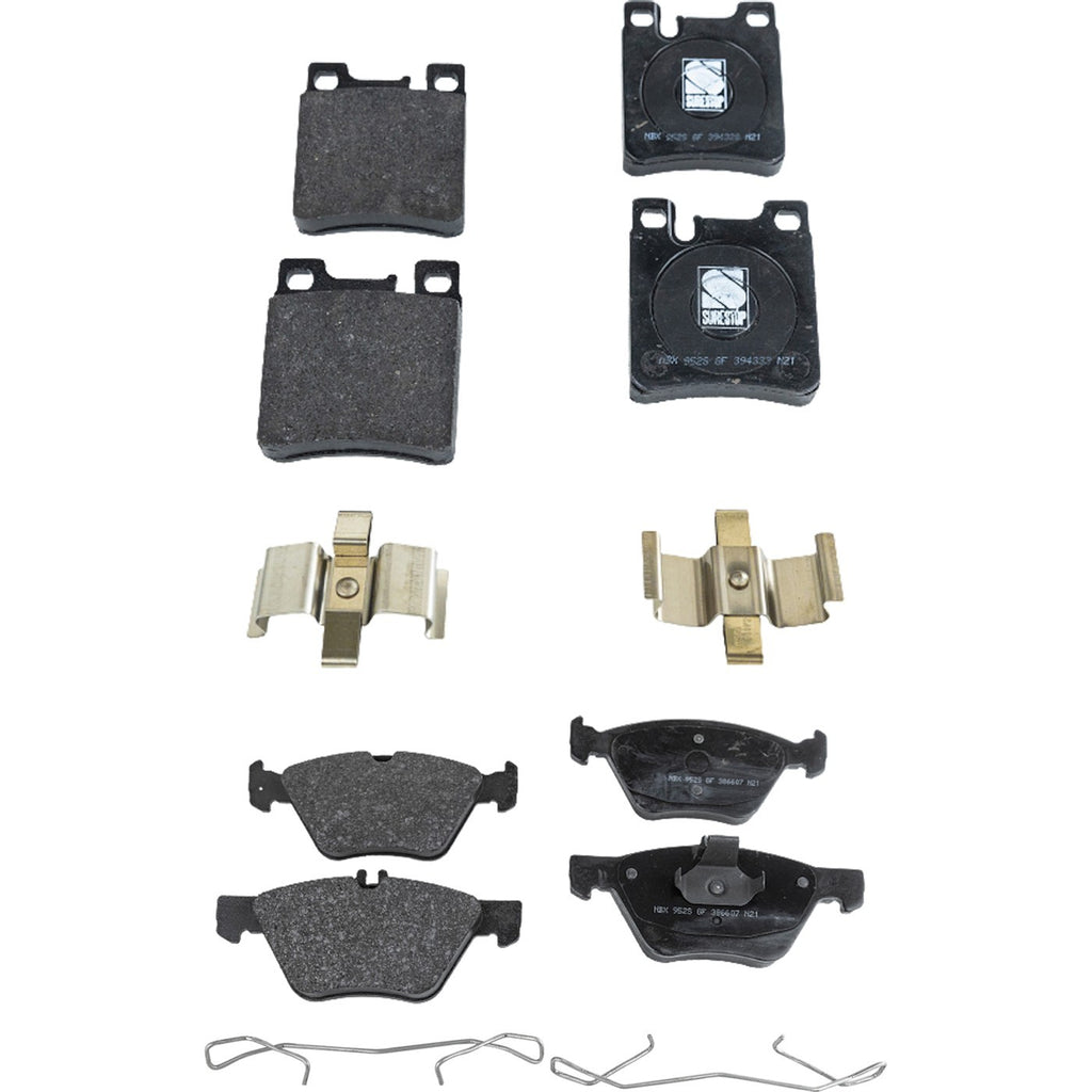 Set of 4 NAO Brake Pads for Mercedes Benz E320 Wagon (1996–2003)
