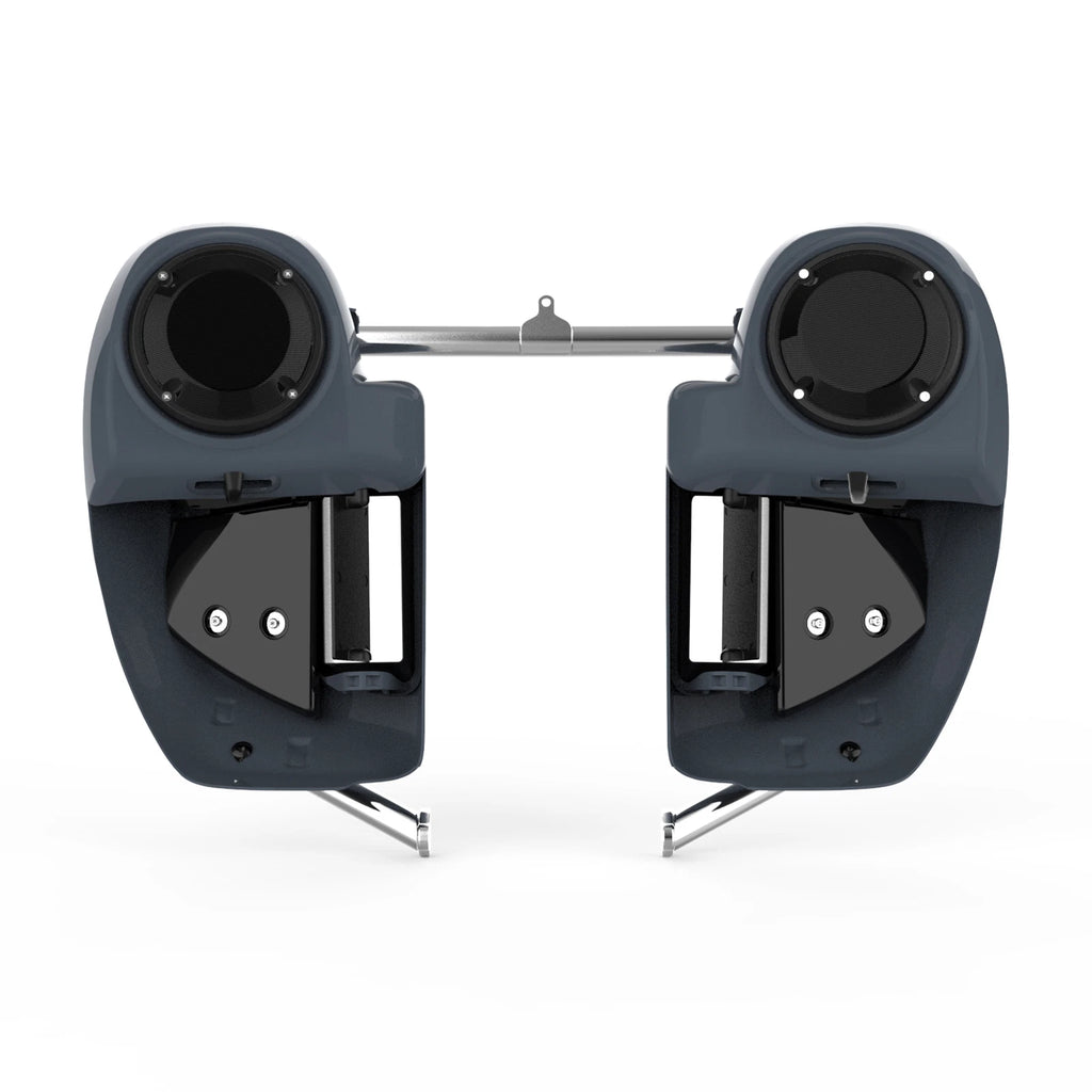 Lower Vented Leg & Crash Bar for Harley Street Road Glide (2014–2024) Gunship Gray