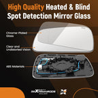 Heated Driver Side Mirror Glass for Jeep Grand Cherokee / Dodge Durango (2021–2021)