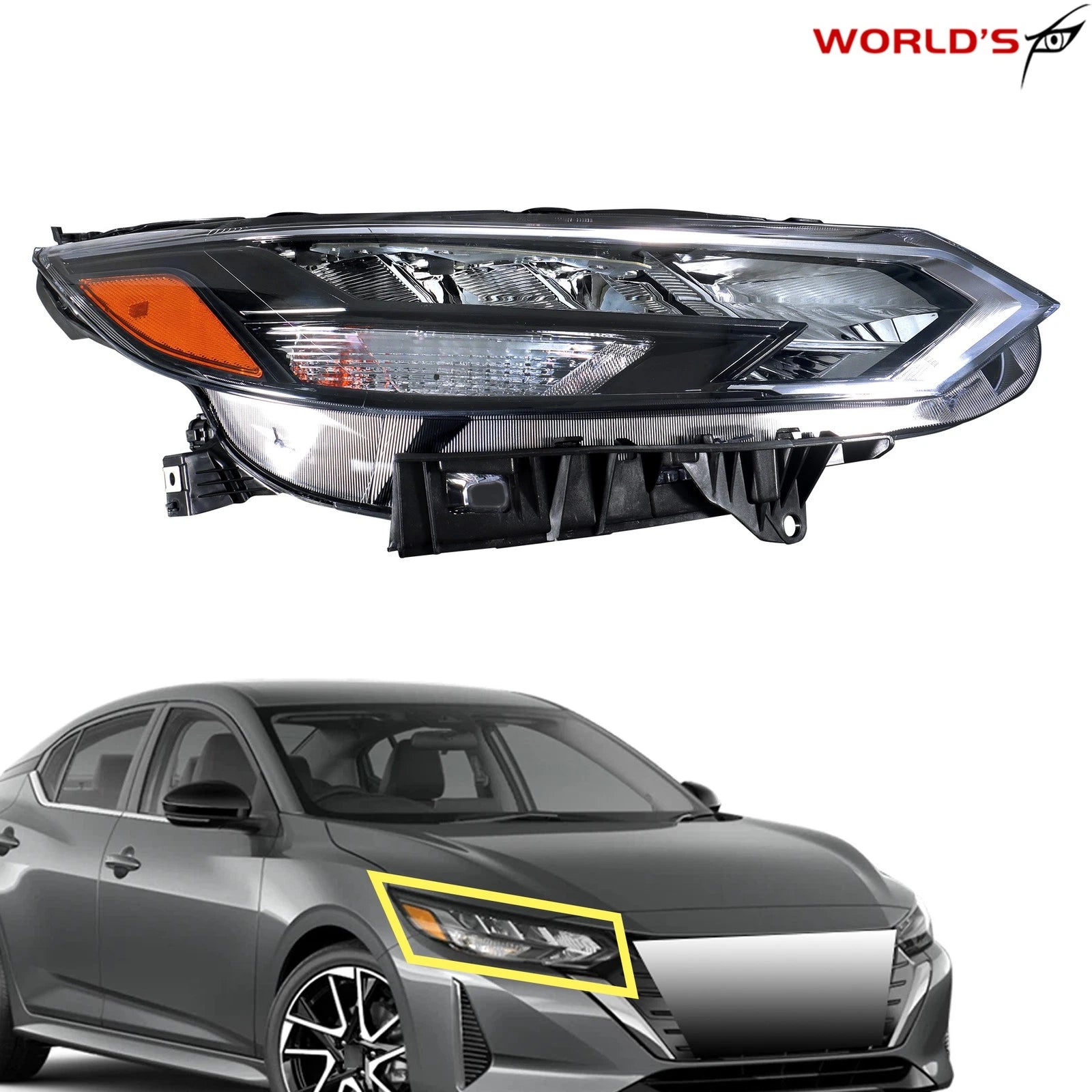 Chrome LED Headlight for Nissan Sentra SR (2024–2025) Right Side
