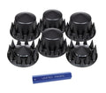Axle Covers Black Front and Rear Set with Hubcaps for Semi Truck (—)
