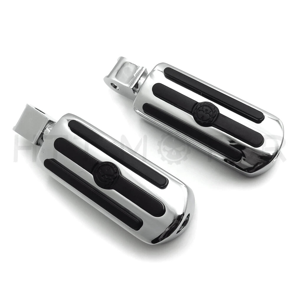 Chrome Rubber Custom Footpegs for Honda Fury VT1300 Shadow Aero Phantom Spirit (2009–2019)