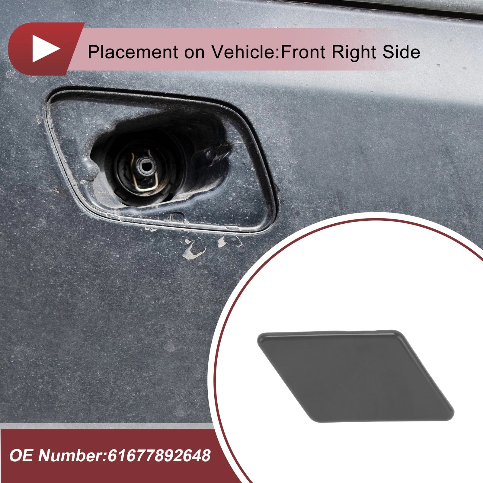 Washer Nozzle Cover Cap No. 61677892648 for BMW 335i xDrive (2007–2013)