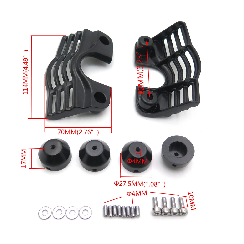 Black Finned Slotted Head Bolt Spark Plug Covers Kit for Harley Touring (1999–2014)