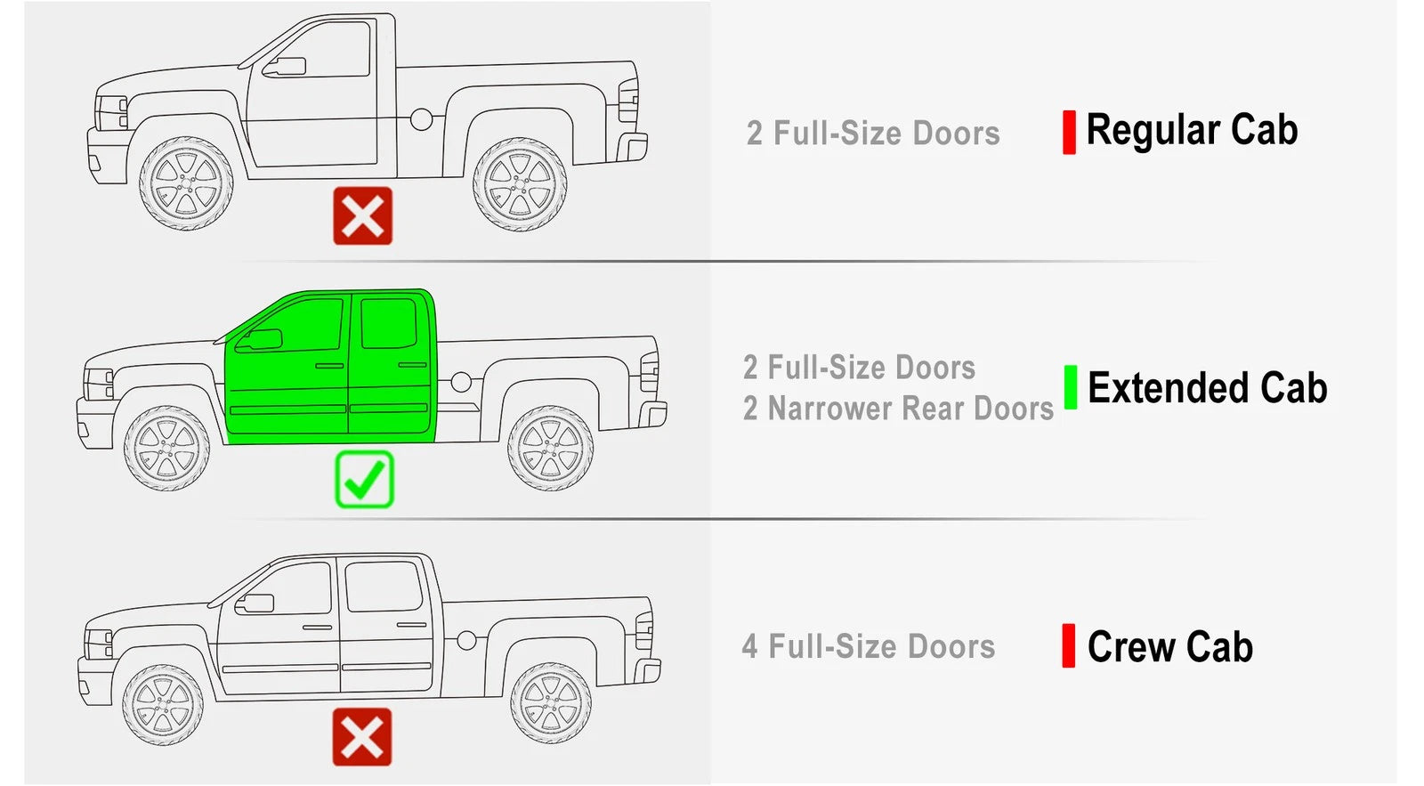 Drop Down Steps for Silverado Sierra Double Cab (2007-2018)