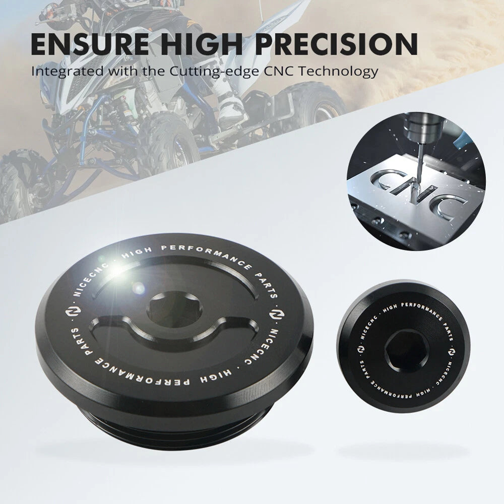 Crankcase Cover Plugs for Yamaha Raptor 700R (2009–2026) - Black
